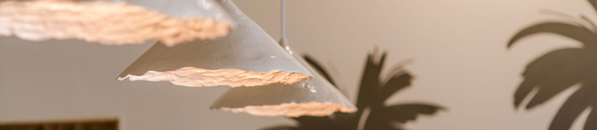 Modern rustic ceramic pendant lamp