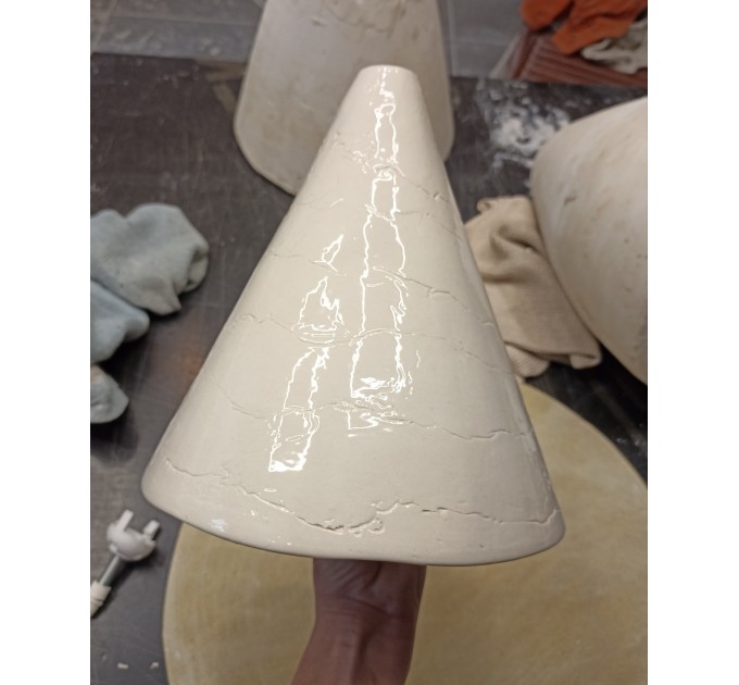 Handmade ceramic pendant lamp for modern and rustic Interiors