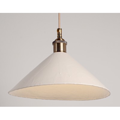 Pendant lamp with a metal brass top