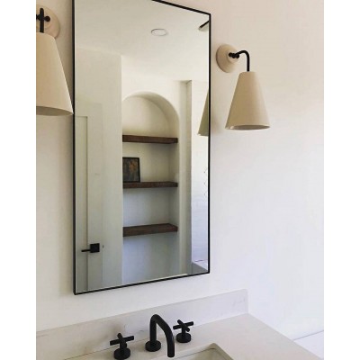 White and black ceramic wall sconce
