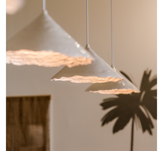 Handmade ceramic pendant lamp for modern and rustic Interiors