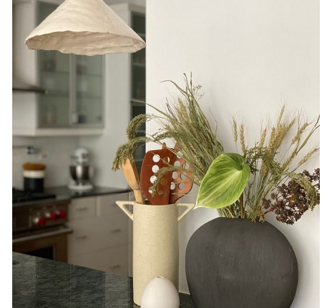 Handmade ceramic pendant lamp for modern and rustic Interiors